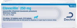 Clavacillin (amoxicillin trihydrate/clavulanate potassium) 250mg PER TAB