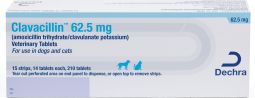 Clavacillin (amoxicillin trihydrate/clavulanate potassium) 62.5mg PER TAB